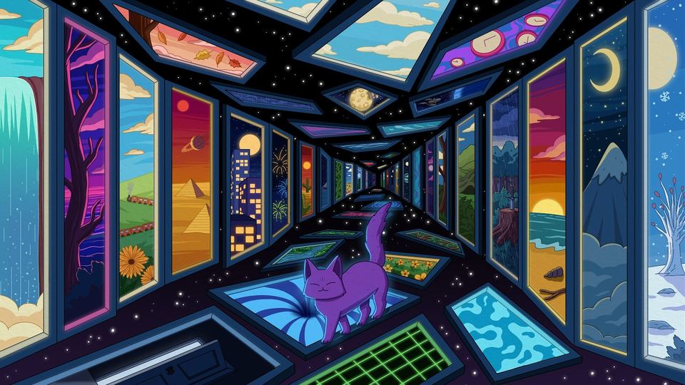 Purrple Cat lofi video artwork
